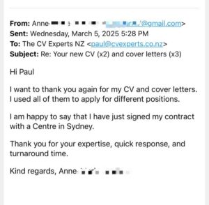 testimonial cv march 2